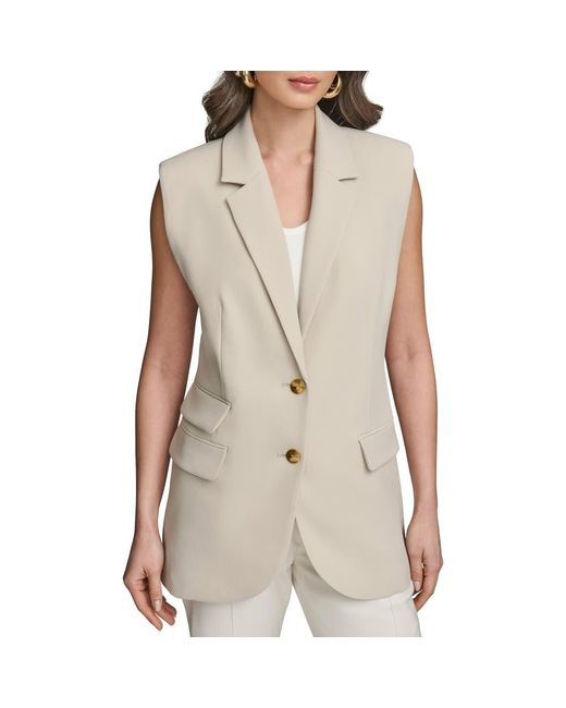 Donna Karan Natural Two-Button Vest