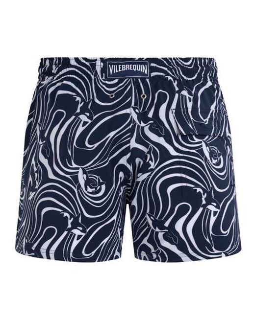 Vilebrequin Blue Stretch Short Swim Shorts Orcas for men