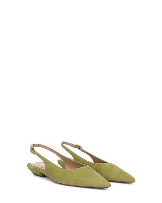 Sam Edelman Green Netty Slingback Pointed Toe Flat