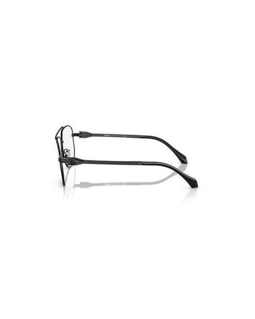 Versace Black 59Mm Square Optical Glasses for men