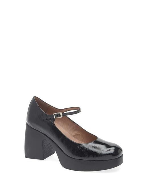 Wonders Blue Mary Jane Platform Pump