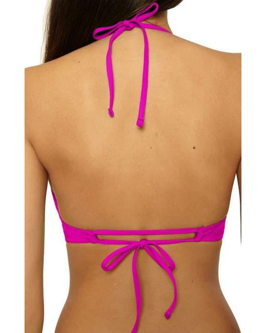 Becca Purple Color Code Halter Bikini Top