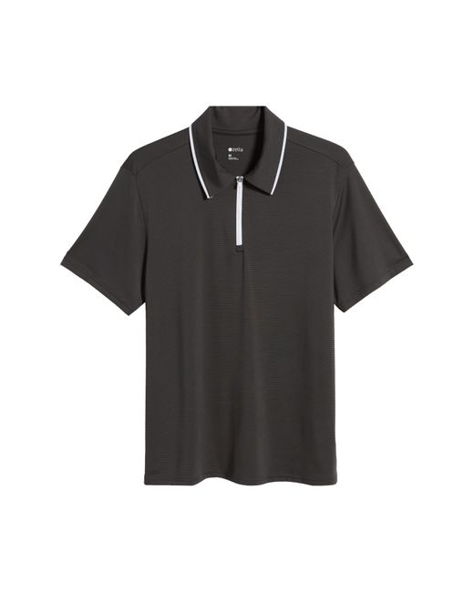 Zella Black Tipped Stripe Polo Shirt for men