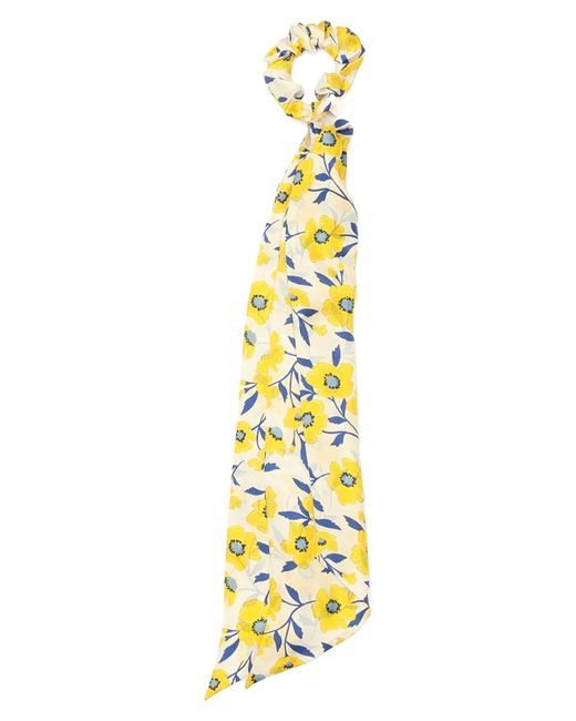 Kate Spade Yellow Sunshine Floral Silk Covertible Hair Tie