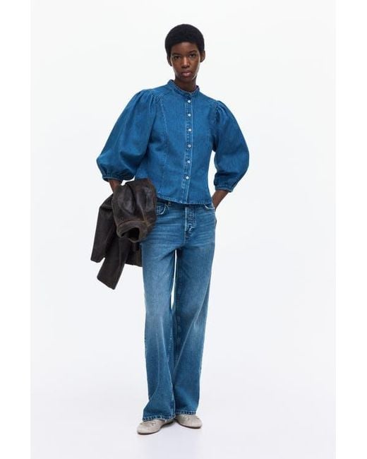 H&M Blue Denim Blouse