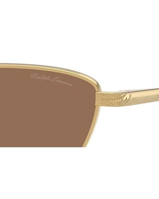 Ralph Lauren Brown 60Mm Rectangular Sunglasses