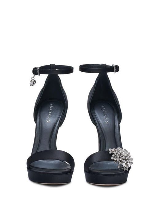 Alexander McQueen Blue Jewel Platform Sandal