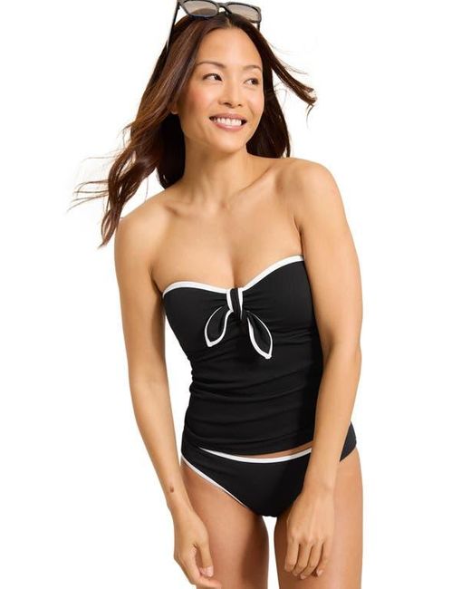 Tommy Bahama Black Island Cays Cabbana Piqué Upf 50+ Tankini Top