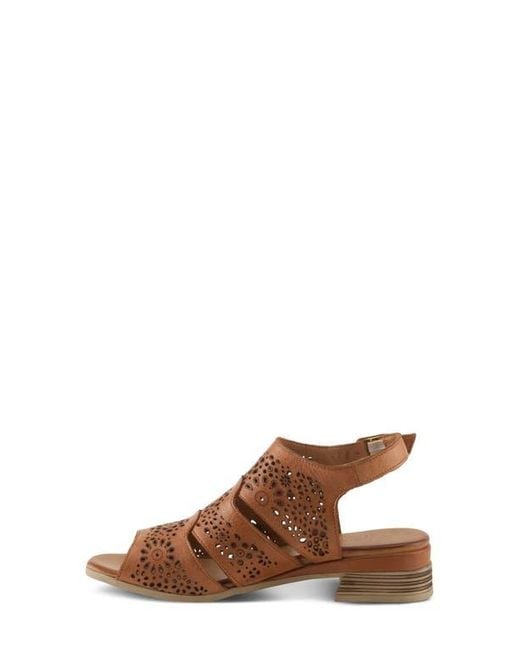 Spring Step Brown Plasma Ankle Strap Sandal