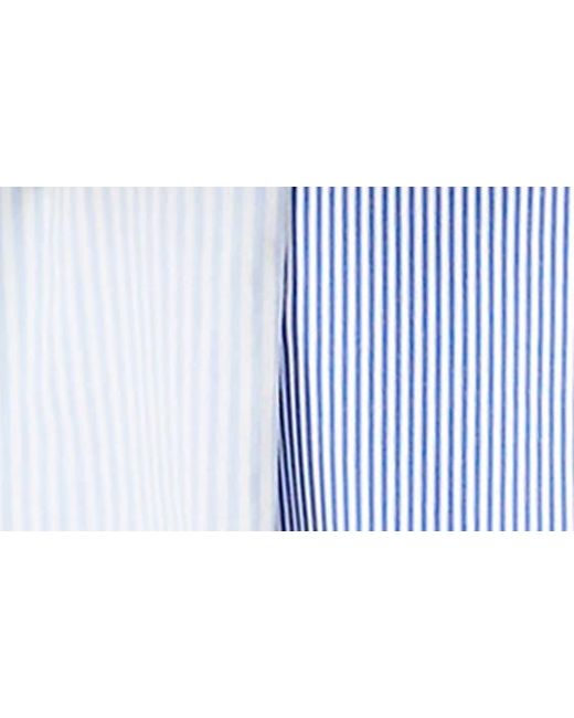 French Connection Blue Stripe Popover Shirt