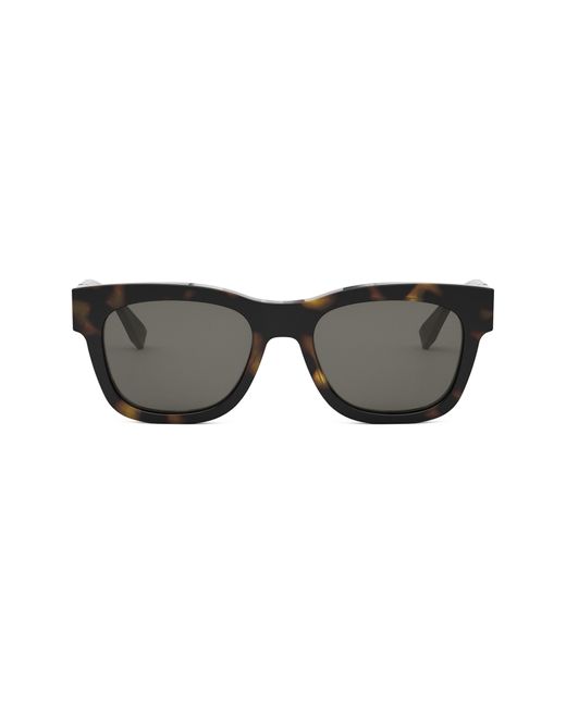 Fendi Black The Diagonal 51mm Square Sunglasses for men