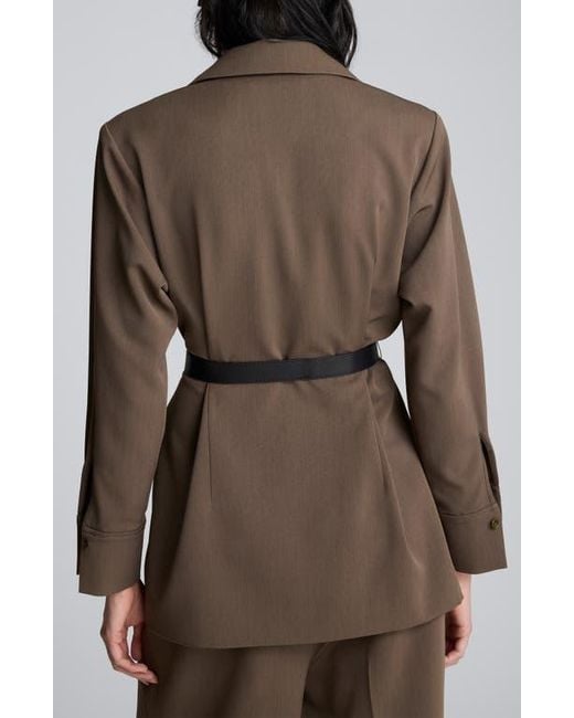 Kenneth Cole Brown Belted Jacket