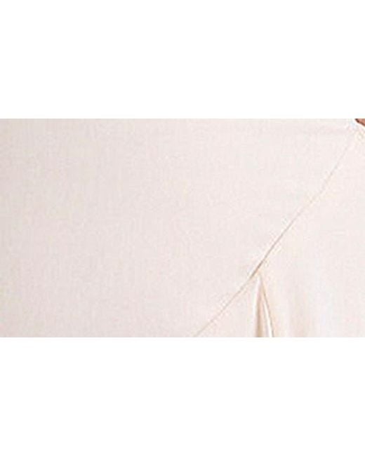 House Of Cb Natural Solada Halter Georgette Midi Dress