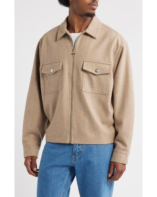 Saint Studio Blue Trapani Wool Blend Zip-Up Jacket for men