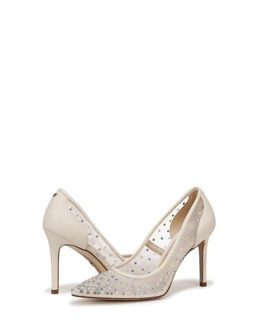 Sam Edelman White Hazel Mesh Pointed Toe Pump