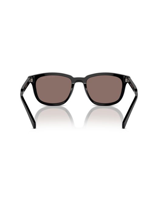 Prada Black 53mm Polarized Pillow Sunglasses for men