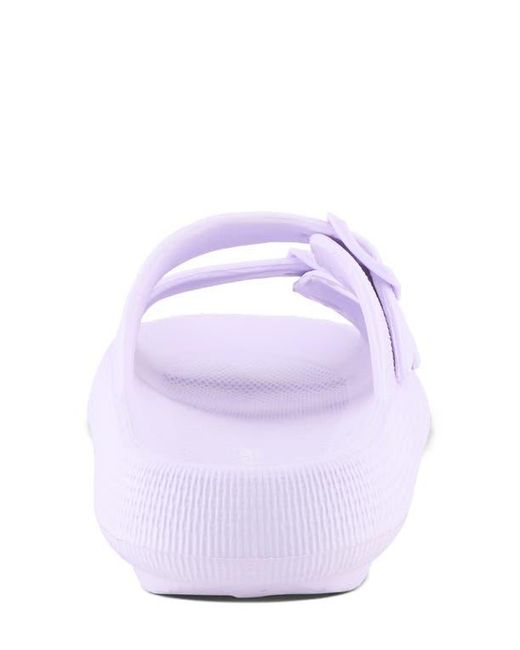 Flexus by Spring Step Purple Bubbles Waterproof Slide Sandal