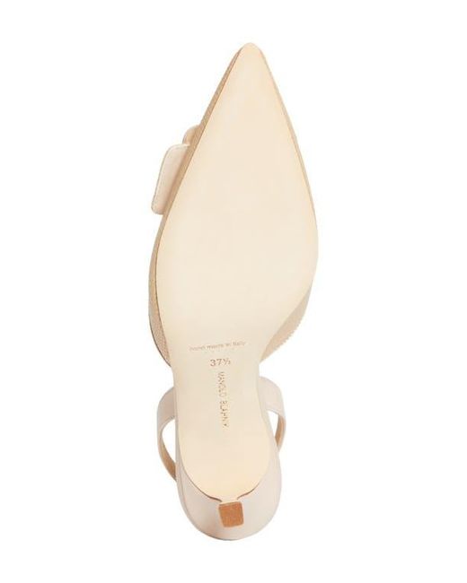 Manolo Blahnik Natural Mayslibi Slingback Pump