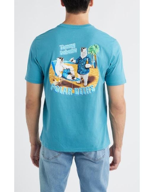 Tommy Bahama Blue Polar Beers Cotton Graphic T-Shirt for men