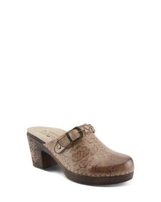 Spring Step Brown Calliroe Platform Clog