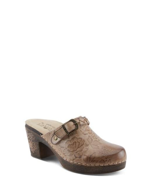 Spring Step Brown Calliroe Platform Clog