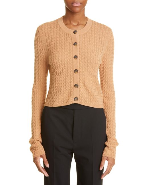 Loulou Studio Cable Knit Wool & Cashmere Cardigan in Black Lyst