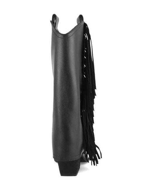 MIA Black Deston Pointed Toe Western Boot