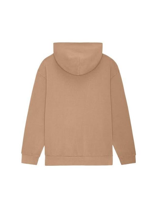 Alix Natural Heartly Ghost Midweight Fleece Relaxed Hooded Sweatshirt