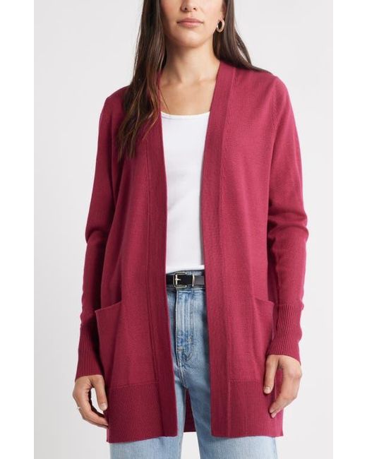 Caslon Red Everyday Open Front Cardigan