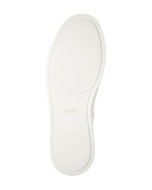 Zegna Natural Triple Stitch Slip-On Sneaker for men