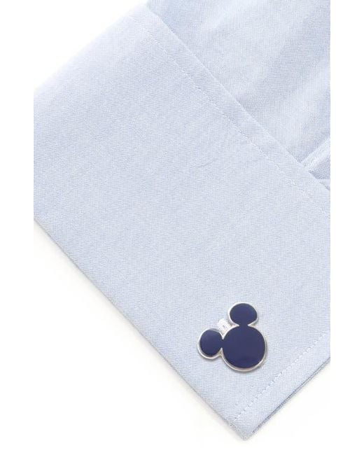 Cufflinks Inc. Blue Mickey Mouse Silhouette Cuff Links for men
