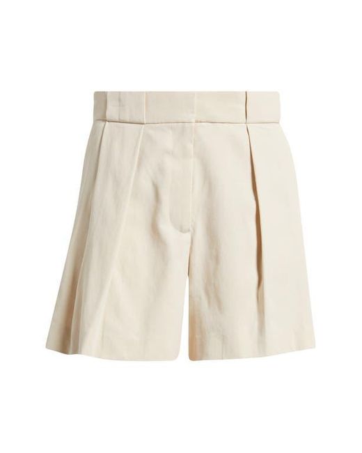 Mango Natural Greta Pleat Front Shorts