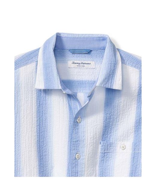 Tommy Bahama Nova Wave Maliblue Stripe Short Sleeve Button-Up Shirt for men