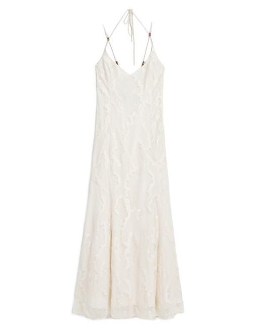 Desigual White Devoré Lace Maxi Dress