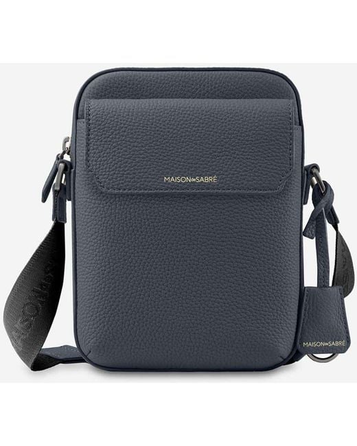 Maison De Sabre Blue Small Leather Messenger Bag
