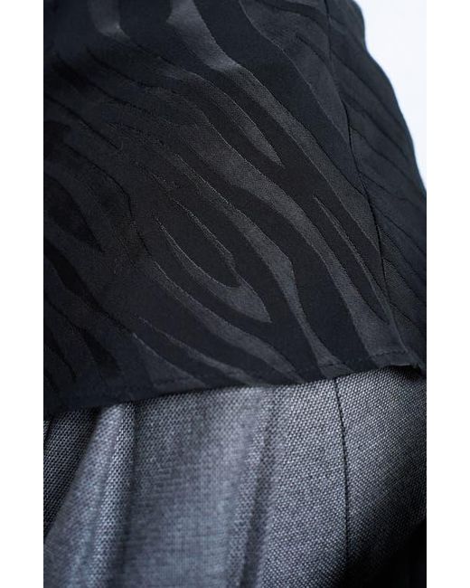 TOPSHOP Black Slash Neck Long Sleeve Top