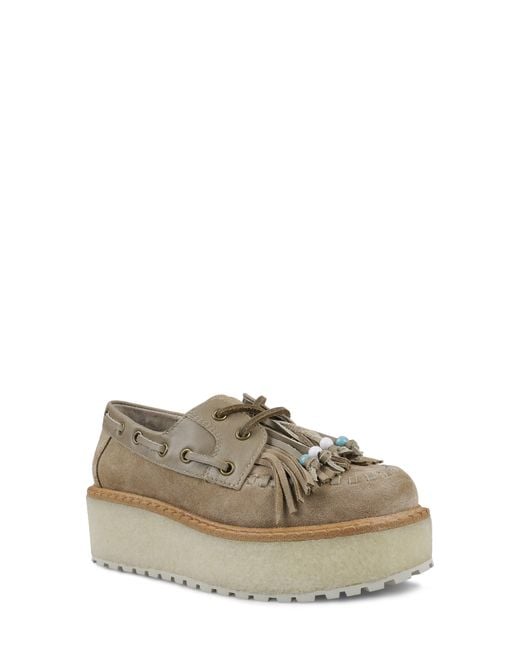 Zigi Gray Skipper Platform Wedge Loafer