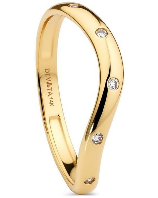 DEVATA Metallic Wave Ring