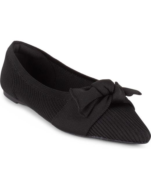 Tahari Black Montserrat Pointed Toe Flat