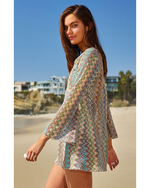Becca Gray Rainbow Beach Knit Cover-up Tunic