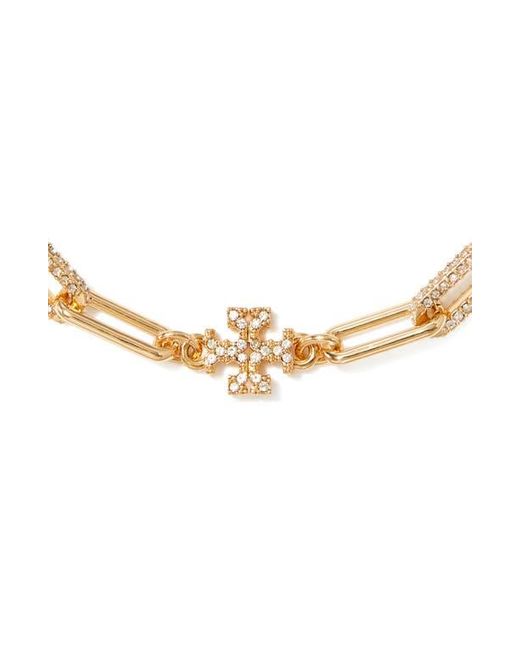 Tory Burch White Good Luck Chain Bracelet