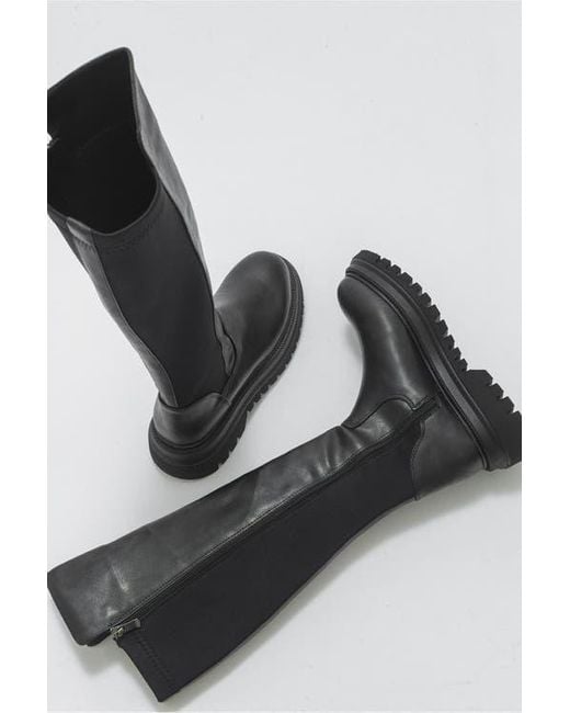Prologue Shoes Black Shadow Knee High Boot