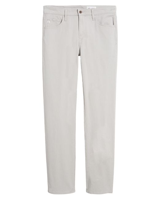 AG Jeans Gray Everett Slim Straight Leg Cotton & Linen Blend Jeans for men