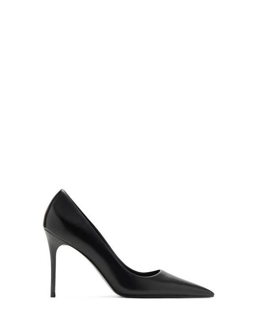 Mango Black Pointed Toe Pump
