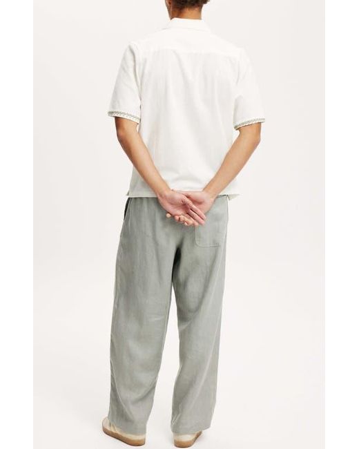 Cotton On Gray Super Baggy Linen Pant for men