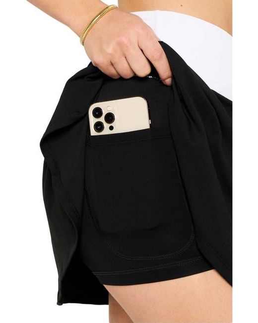 Fabletics Black Crossover Flounce Skirt