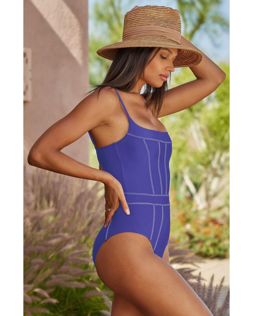 Becca Blue Color Sheen One-piece Swimsuit