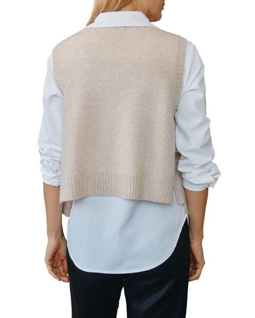 Bella Dahl Gray Side Tie Wool & Cashmere Sweater Vest