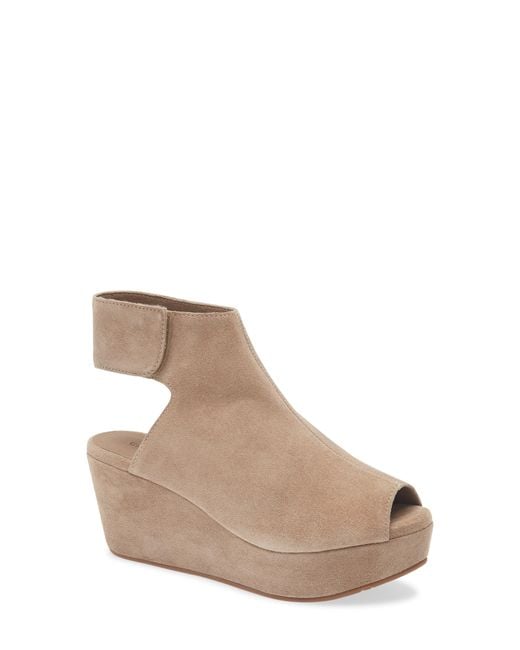 Chocolat Blu Natural Cutout Wedge Sandal
