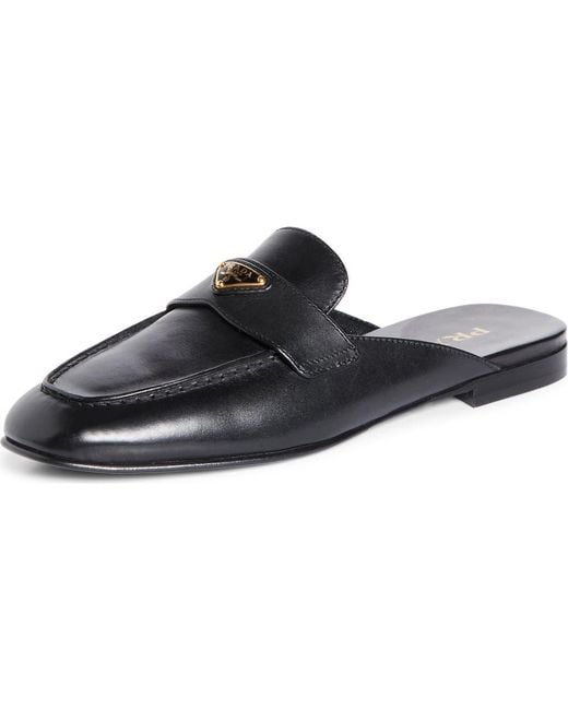 Prada Black Logo Loafer Mule